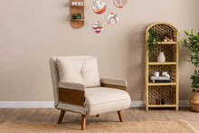 Tugitool Hanah Home Cosmo Single, 77 x 70 x 82 cm, kreemjas