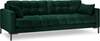 Diivan Micadoni Home Mamaia 4S, 217 x 92 x 75 cm, Bluvel 78, tumeroheline, must