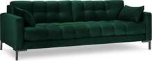 Diivan Micadoni Home Mamaia 4S, 217 x 92 x 75 cm, Bluvel 78, tumeroheline, must