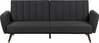 Diivanvoodi Beliani Vimmerby, 212 x 80 x 90 cm, must