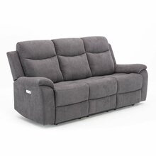 Diivan Home4you Milo 3, 96 x 209 x 103 cm, 3-kohaline, elektrilise mehhanismiga, hall