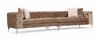 Diivan Hanah Home Como, 90 x 344 x 73 cm, kreemjas
