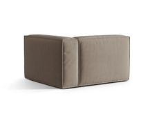 Moduldiivan Micadoni Home Nuria, 125 x 110 x 72 cm, soe hall, parem, 1 istekoht