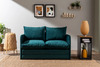 Diivanvoodi Hanah Home Saga, 128 x 70 x 66 cm, petrol green, kahekohaline