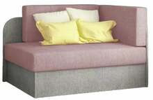 Diivanvoodi Rosa Omega 91, 75 x 104 x 60 cm, roosa/hall