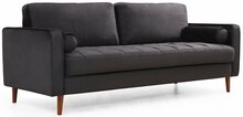 Diivan Hanah Home Rome, 90 x 215 x 70 cm, must, 3-kohaline
