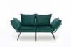 Diivanvoodi Hanah Home Viper 2-kohaline, 150 x 78 x 60 cm, tume türkiis (bensiiniroheline)