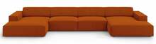 Diivan Micadoni Home Jodie Structured, 364 x 166 x 70 cm, oranž