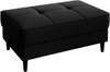 Puf Bellis Flores 10, 62 x 97 x 42 cm, must