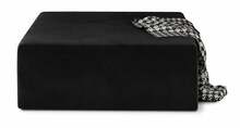Tumba NORE Kelim, 83 x 83 x 42 cm, must