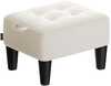 Puf LOM501R01, 40 x 32 x 26 cm, cappuccino/must