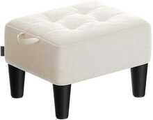 Puf LOM501R01, 40 x 32 x 26 cm, cappuccino/must