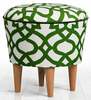 Puhv Hanah Home Moss, 42 x 42 x 42 cm, valge/roheline