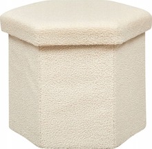 Puf Hexa Atmosphera, 46 x 40 x 38 cm, panipaigaga, valge ivoor