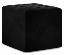 Puf Nore Nolla, 40 x 40 x 41 cm, must, kangas Mat Velvet 99