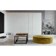 Puf Lara, kollane, kangas Monolith 48, 73 x 73 x 27 cm