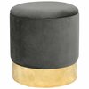 Puf Akord Golden, 39 x 39 x 40 cm, grafiit/hall