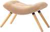 Puf Ottomani Homcom, 67 x 45 x 38 cm, fliiskate, puidust jalad, pruun