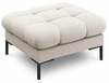 Puf Micadoni Home Mamaia, 60 x 60 x 41 cm, Neve 04, mustad jalad