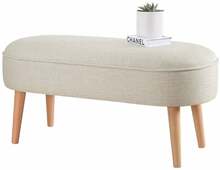 Tumba Hanah Home Lednok 209FLF1194, 100 x 40 x 47 cm, kreem