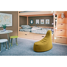 Kott-tool NORE Berry, kollane, 90 x 80 x 90 cm