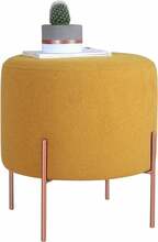 Tumba Hanah Home Copper 49, 40 x 40 x 42 cm, kollane/vask
