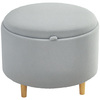 Puf Ottomani Homcom, 56 x 56 x 42 cm, hall, panipaigaga, puidust jalad