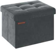 Esikupink Songmics, 41 x 31 x 31 cm, samet, tumehall, panipaigaga