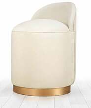 Puf Ottoman Hanah Home Dover 209FLF1106, kuldne/kreemjas, 50 x 45 x 70 cm