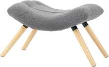Puf Ottomani Homcom, 67 x 45 x 38 cm, fliisist kate, puitjalad, tumehall