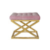 Puf Capraz Hanah Home, 50 x 42 x 40 cm, kuld/roosa