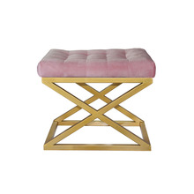 Puf Capraz Hanah Home, 50 x 42 x 40 cm, kuld/roosa