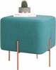 Puf Ottomaan Hanah Home Copper 57, heleroheline/vask, 40 x 40 x 42 cm