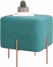 Puf Ottomaan Hanah Home Copper 57, heleroheline/vask, 40 x 40 x 42 cm