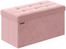 Panipaigaga pink Songmics, 76 x 38 x 38 cm, pastellroosa, kandevõime kuni 300 kg
