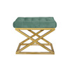 Pufas Hanah Home Capraz, 50 x 42 x 40 cm, roheline, Gold