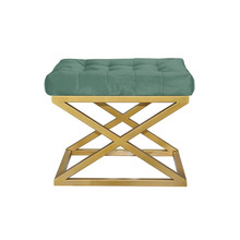Pufas Hanah Home Capraz, 50 x 42 x 40 cm, roheline, Gold