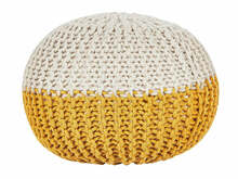 Puf Beliani Conrad, 50 x 50 x 35 cm, kollane/beež, 140637