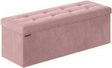 Kokkupandav istmepink Songmics, 110 x 38 x 38 cm, pastellroosa, 300 kg kandevõime