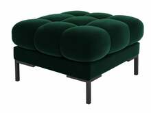Tumba Micadoni Home Mamaia Velvet, 60 x 60 x 41 cm, roheline/must