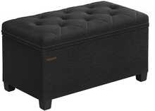 Taburet Songmics panipaigaga, 40 x 76 x 40 cm, must
