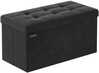 Esikupink Songmics, 38 x 76 x 38 cm, samet, must, panipaigaga