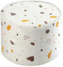 Pufas Wigiwama Terrazzo Marble, valge, boucle/šenillkangas