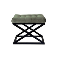 Puf Capraz Hanah Home, must/roheline, 50 x 42 x 40 cm