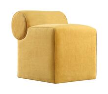 Pufas Asir Linburg, 45 x 56 x 60 cm, kollane