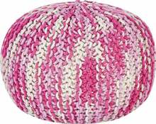 Puf Beliani Conrad, 50 x 50 x 35 cm, valge/roosa