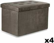 Kokkupandav tumb Leobert, 60 x 38 x 38 cm, sametine pruun, 4 tk