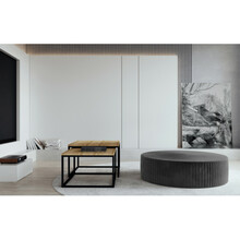 Puf Lara, 73 x 73 x 27 cm, tumehall