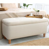 Puf Ottoman Hanah Home Rocio, kreem, 50 prots. puuvill / 50 prots. lina