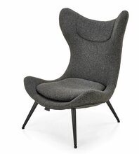 Tugitool Halmar Atlantis, 80 x 77 x 106 cm, must/tumehall